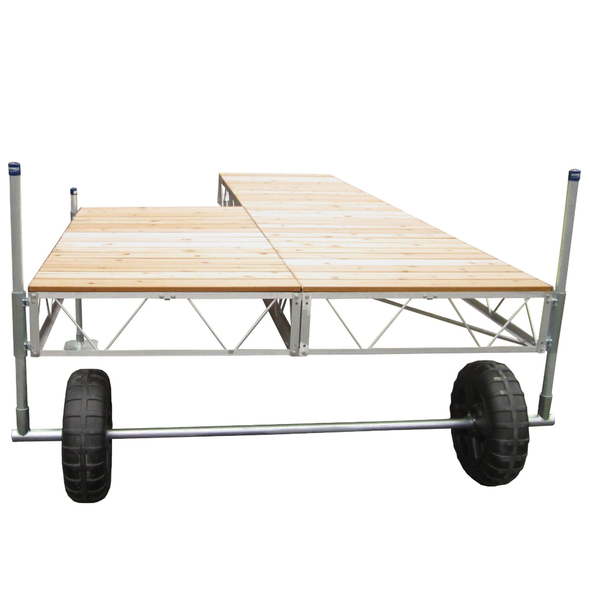 Patriot Docks, 32ft. Patio Roll-In Dock with Cedar Decking, Length 384 in, Width 96 in, Model# 10570